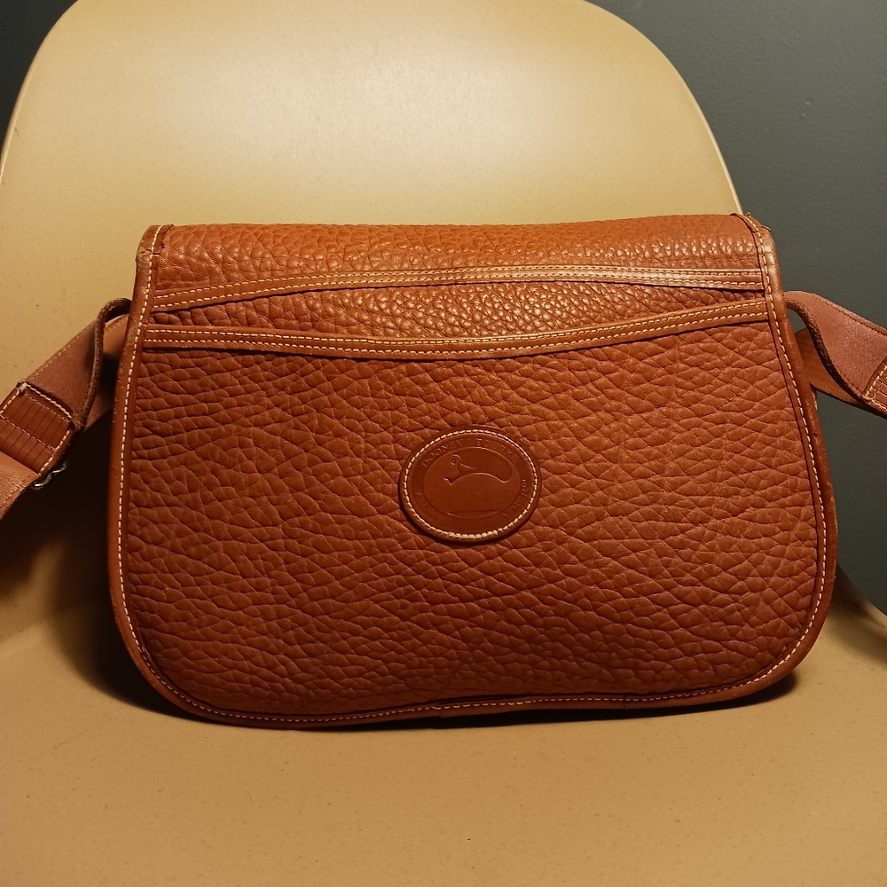 Vintage DOONEY & BOURKE Elegant Brown Leather Crossbody Bag - Picture 5 of 16